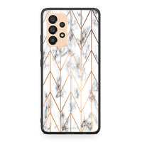 Thumbnail for 44 - Samsung A33 5G Gold Geometric Marble case, cover, bumper