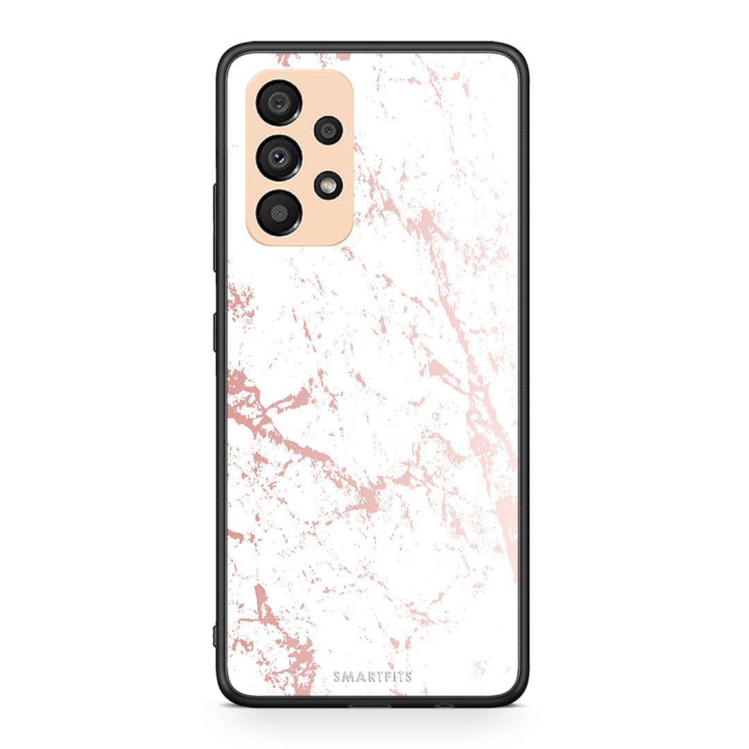 116 - Samsung A33 5G Pink Splash Marble case, cover, bumper