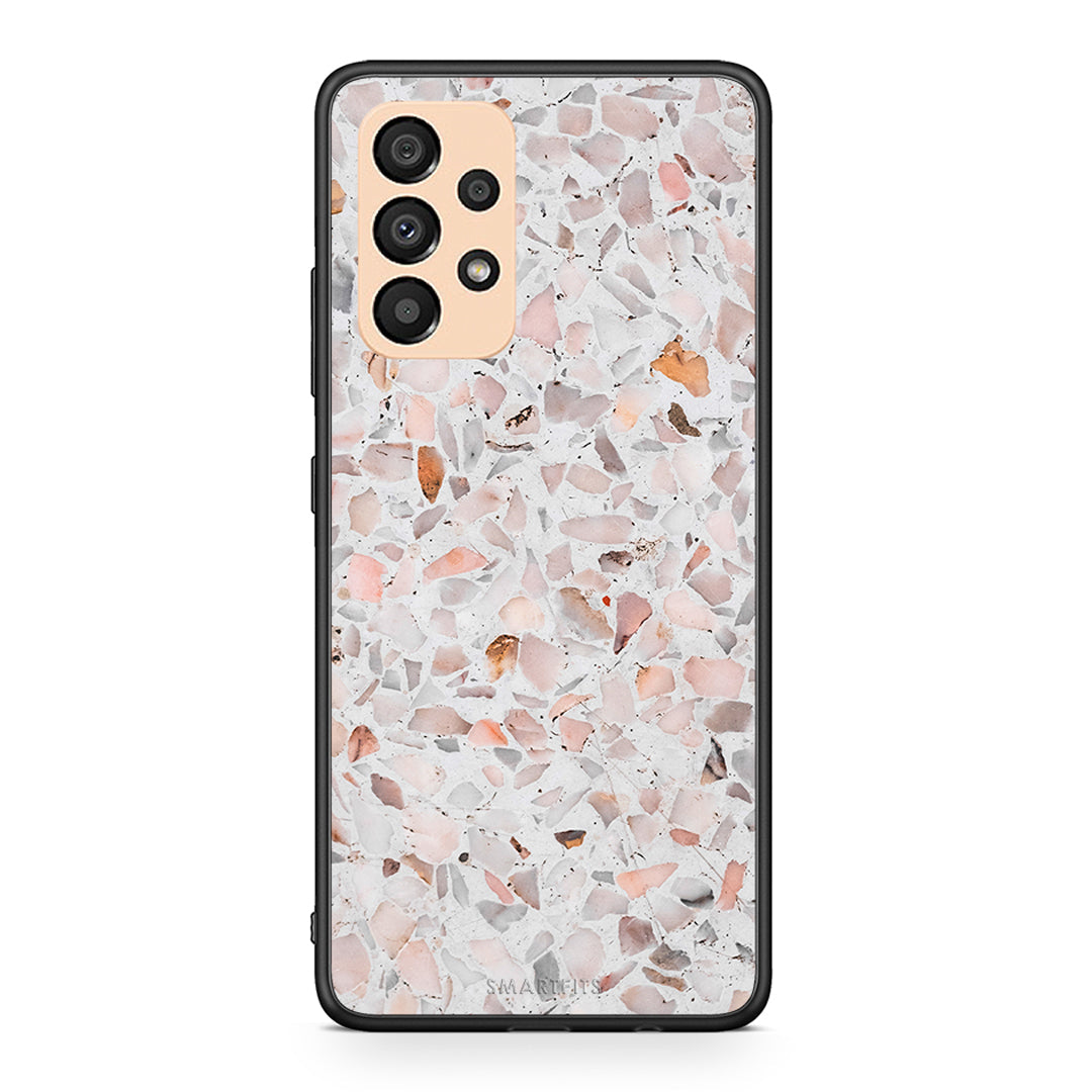 Samsung A33 5G Marble Terrazzo θήκη από τη Smartfits με σχέδιο στο πίσω μέρος και μαύρο περίβλημα | Smartphone case with colorful back and black bezels by Smartfits