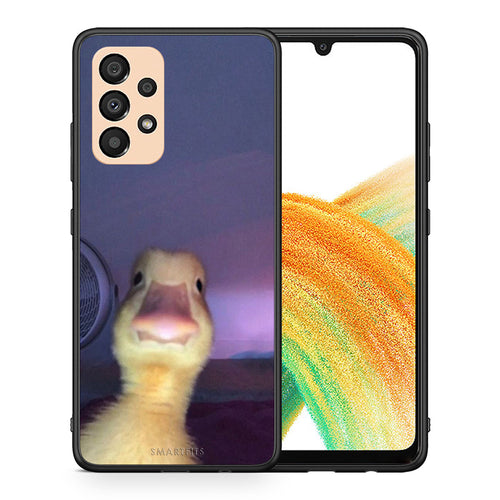 Θήκη Samsung A33 5G Meme Duck από τη Smartfits με σχέδιο στο πίσω μέρος και μαύρο περίβλημα | Samsung A33 5G Meme Duck case with colorful back and black bezels