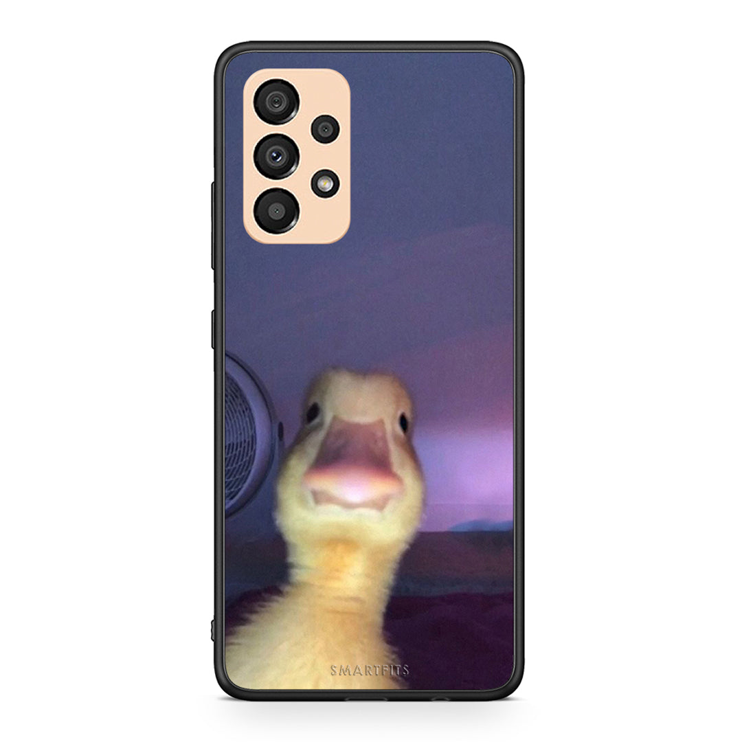 Samsung A33 5G Meme Duck θήκη από τη Smartfits με σχέδιο στο πίσω μέρος και μαύρο περίβλημα | Smartphone case with colorful back and black bezels by Smartfits