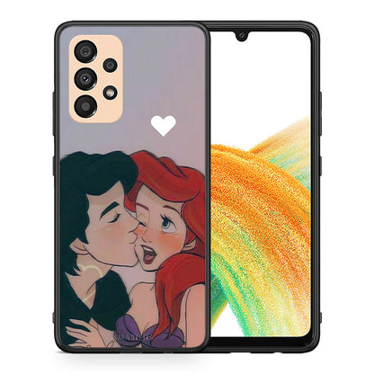 Θήκη Αγίου Βαλεντίνου Samsung A33 5G Mermaid Love από τη Smartfits με σχέδιο στο πίσω μέρος και μαύρο περίβλημα | Samsung A33 5G Mermaid Love case with colorful back and black bezels