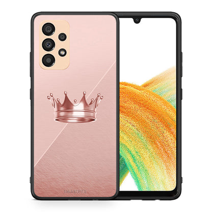 Θήκη Samsung A33 5G Crown Minimal από τη Smartfits με σχέδιο στο πίσω μέρος και μαύρο περίβλημα | Samsung A33 5G Crown Minimal case with colorful back and black bezels