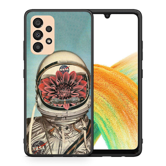 Θήκη Samsung A33 5G Nasa Bloom από τη Smartfits με σχέδιο στο πίσω μέρος και μαύρο περίβλημα | Samsung A33 5G Nasa Bloom case with colorful back and black bezels