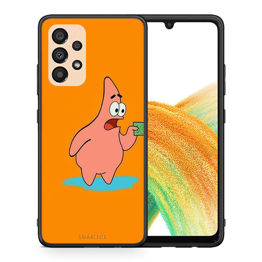 Θήκη Αγίου Βαλεντίνου Samsung A33 5G No Money 1 από τη Smartfits με σχέδιο στο πίσω μέρος και μαύρο περίβλημα | Samsung A33 5G No Money 1 case with colorful back and black bezels