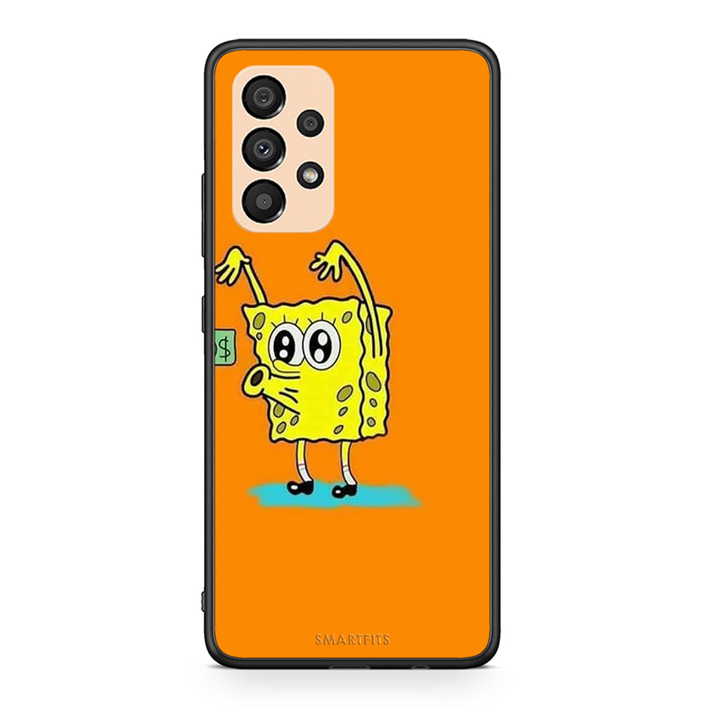 Samsung A33 5G No Money 2 Θήκη Αγίου Βαλεντίνου από τη Smartfits με σχέδιο στο πίσω μέρος και μαύρο περίβλημα | Smartphone case with colorful back and black bezels by Smartfits