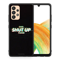 Thumbnail for Θήκη Samsung A33 5G OMG ShutUp από τη Smartfits με σχέδιο στο πίσω μέρος και μαύρο περίβλημα | Samsung A33 5G OMG ShutUp case with colorful back and black bezels