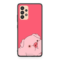 Thumbnail for Samsung A33 5G Pig Love 1 Θήκη Αγίου Βαλεντίνου από τη Smartfits με σχέδιο στο πίσω μέρος και μαύρο περίβλημα | Smartphone case with colorful back and black bezels by Smartfits