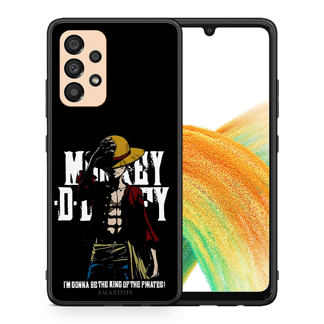 Θήκη Samsung A33 5G Pirate King από τη Smartfits με σχέδιο στο πίσω μέρος και μαύρο περίβλημα | Samsung A33 5G Pirate King case with colorful back and black bezels