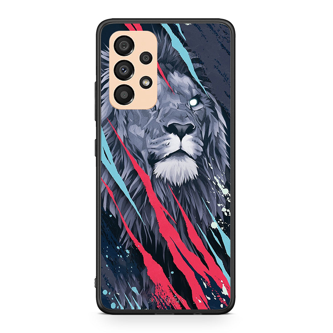 4 - Samsung A33 5G Lion Designer PopArt case, cover, bumper