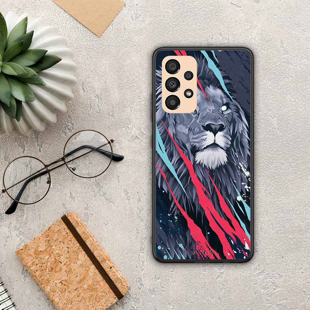 PopArt Lion Designer - Samsung Galaxy A33 5G θήκη