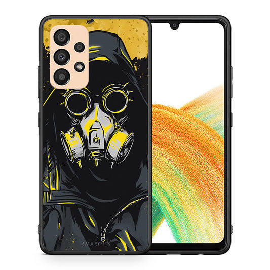 Θήκη Samsung A33 5G Mask PopArt από τη Smartfits με σχέδιο στο πίσω μέρος και μαύρο περίβλημα | Samsung A33 5G Mask PopArt case with colorful back and black bezels