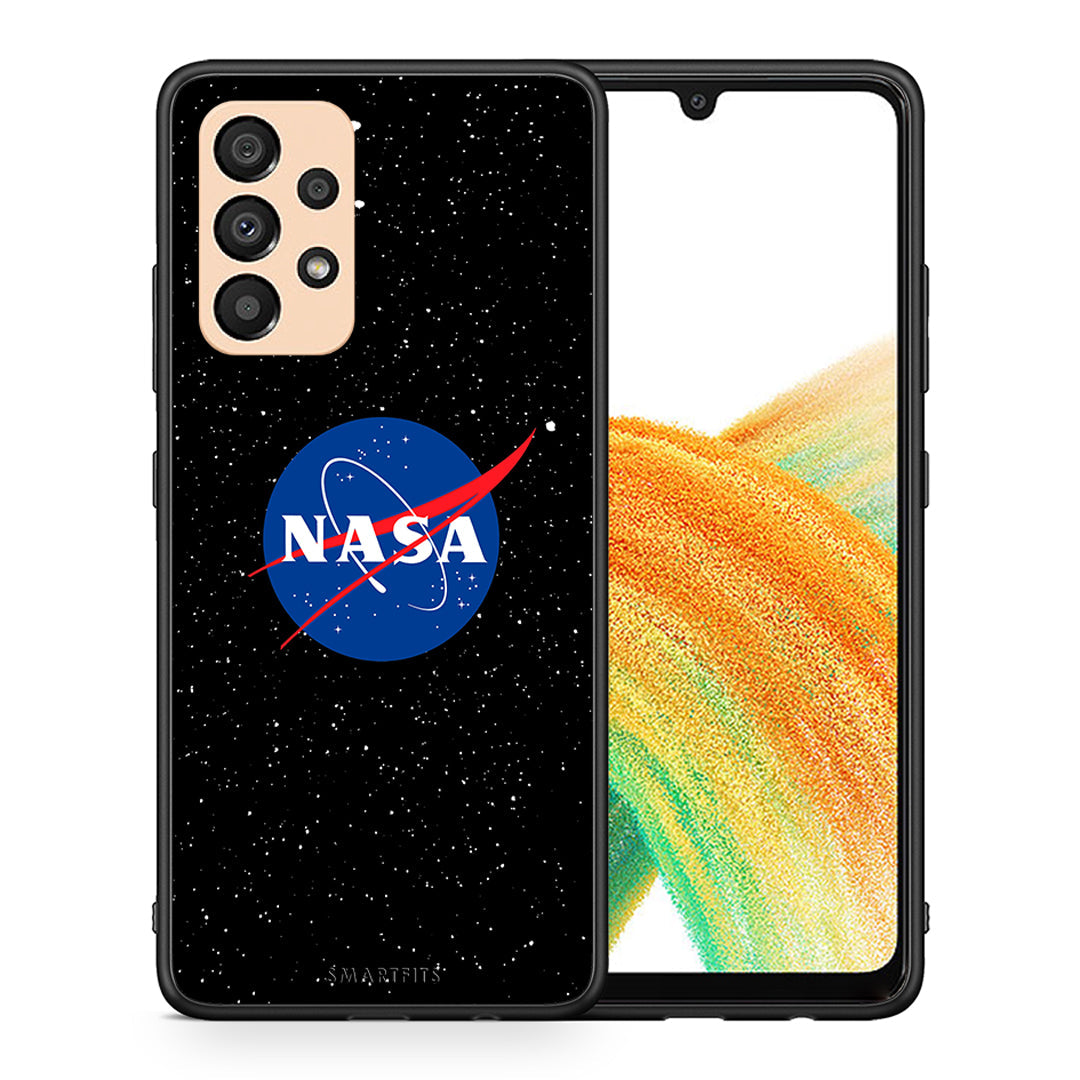 Θήκη Samsung A33 5G NASA PopArt από τη Smartfits με σχέδιο στο πίσω μέρος και μαύρο περίβλημα | Samsung A33 5G NASA PopArt case with colorful back and black bezels