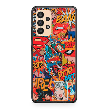 Samsung A33 5G PopArt OMG θήκη από τη Smartfits με σχέδιο στο πίσω μέρος και μαύρο περίβλημα | Smartphone case with colorful back and black bezels by Smartfits