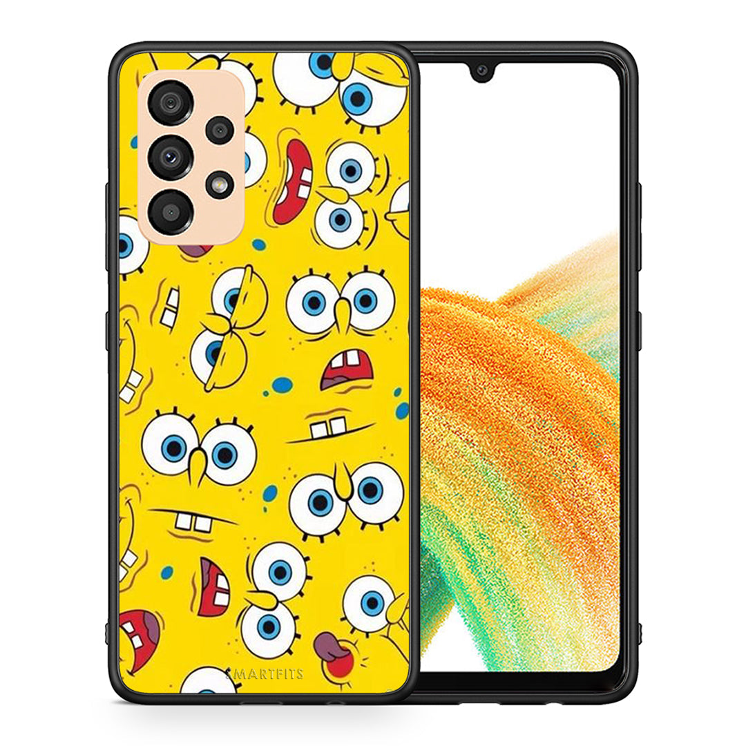 Θήκη Samsung A33 5G Sponge PopArt από τη Smartfits με σχέδιο στο πίσω μέρος και μαύρο περίβλημα | Samsung A33 5G Sponge PopArt case with colorful back and black bezels