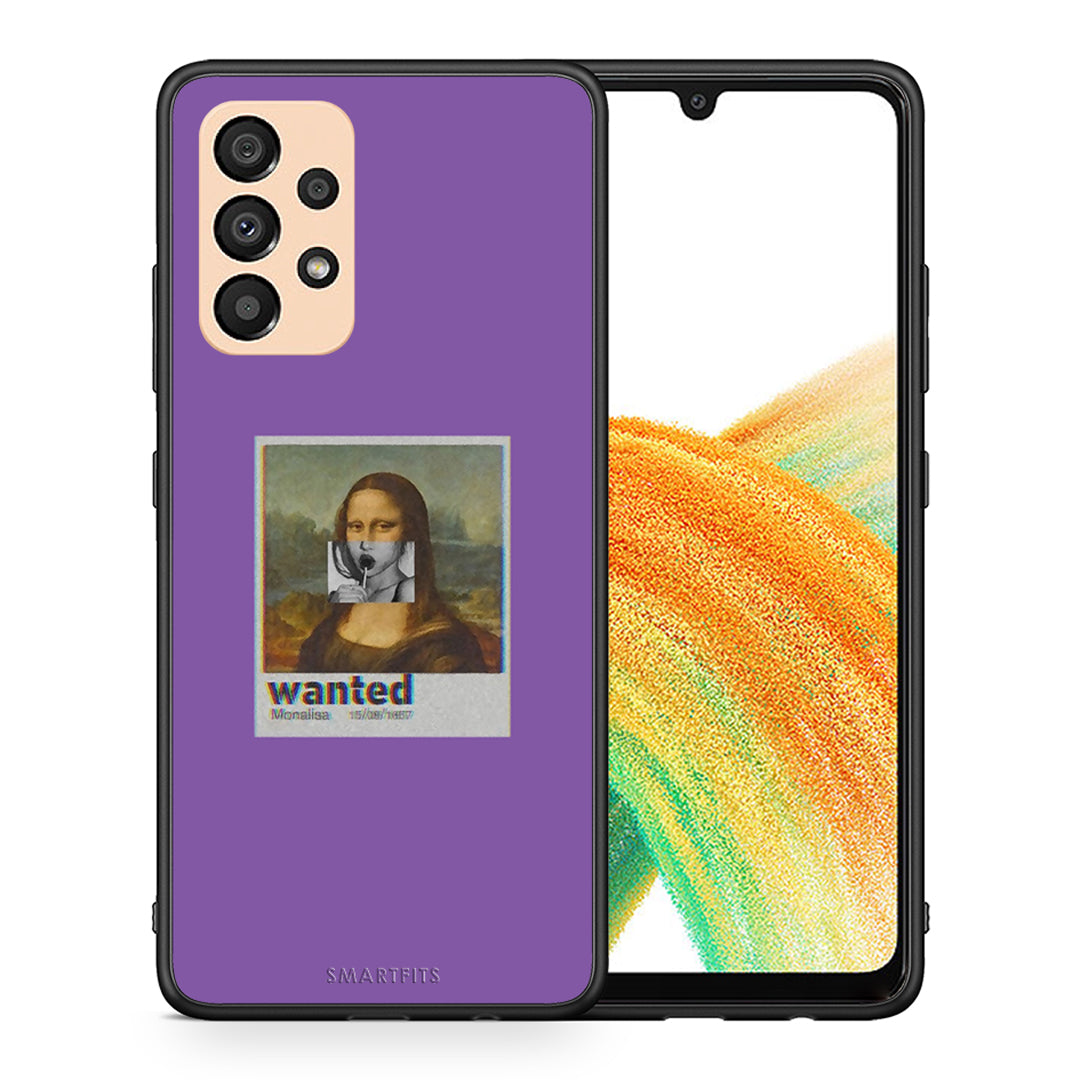 Θήκη Samsung A33 5G Monalisa Popart από τη Smartfits με σχέδιο στο πίσω μέρος και μαύρο περίβλημα | Samsung A33 5G Monalisa Popart case with colorful back and black bezels