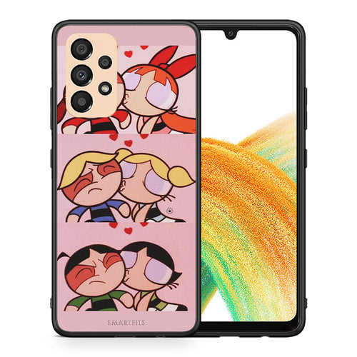 Θήκη Αγίου Βαλεντίνου Samsung A33 5G Puff Love από τη Smartfits με σχέδιο στο πίσω μέρος και μαύρο περίβλημα | Samsung A33 5G Puff Love case with colorful back and black bezels