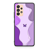 Thumbnail for Samsung A33 5G Purple Mariposa Θήκη Αγίου Βαλεντίνου από τη Smartfits με σχέδιο στο πίσω μέρος και μαύρο περίβλημα | Smartphone case with colorful back and black bezels by Smartfits