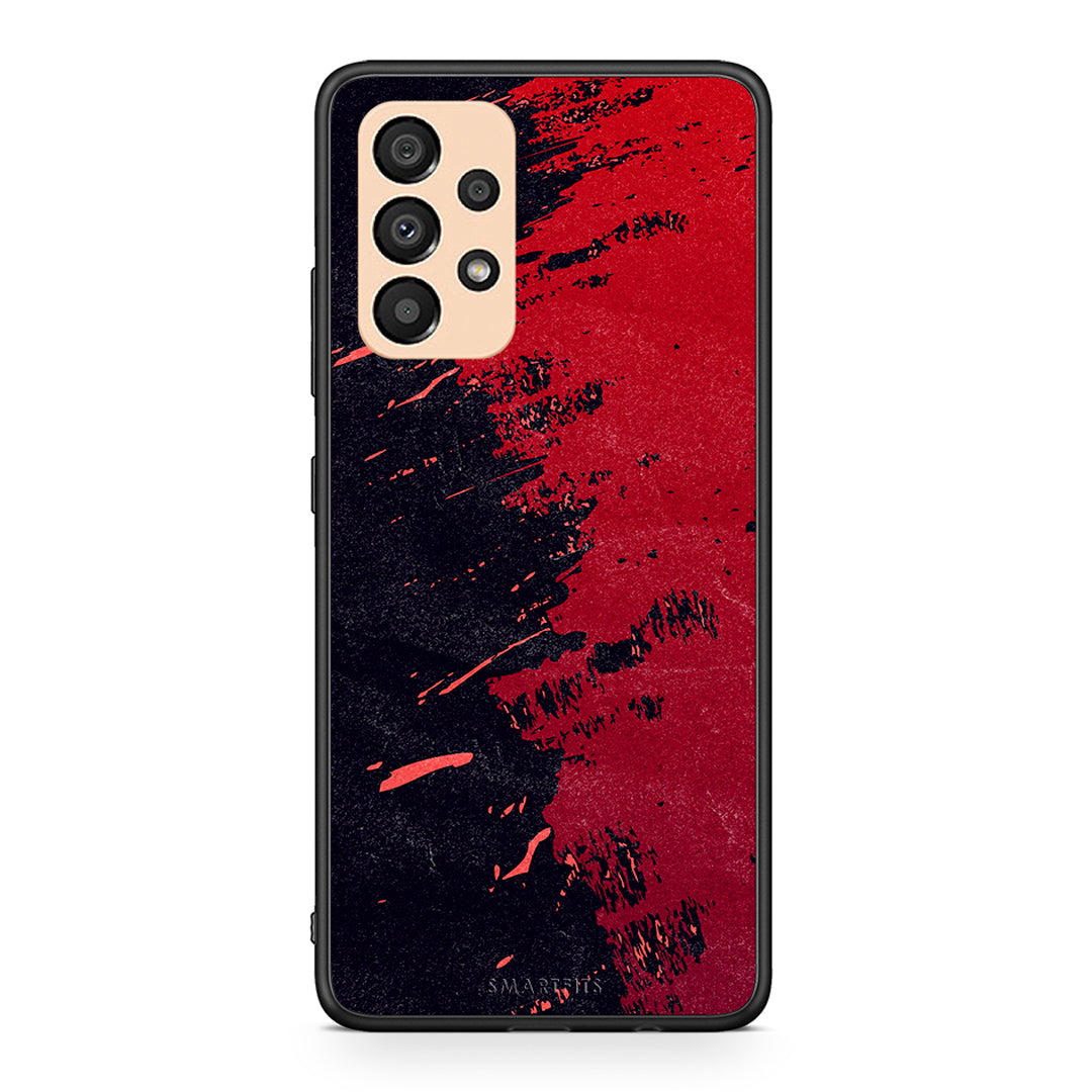 Samsung A33 5G Red Paint Θήκη Αγίου Βαλεντίνου από τη Smartfits με σχέδιο στο πίσω μέρος και μαύρο περίβλημα | Smartphone case with colorful back and black bezels by Smartfits