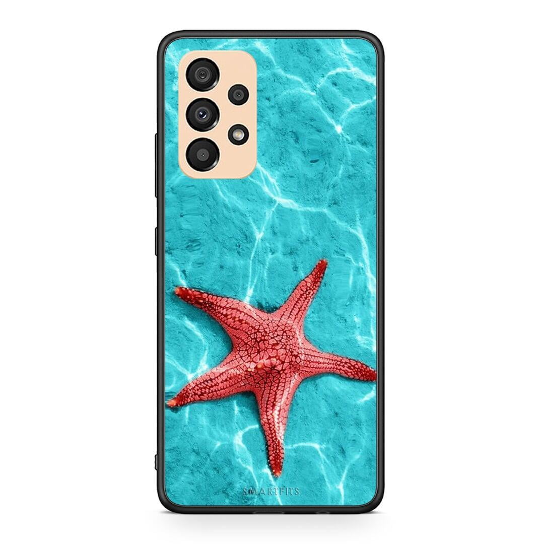 Samsung A33 5G Red Starfish Θήκη από τη Smartfits με σχέδιο στο πίσω μέρος και μαύρο περίβλημα | Smartphone case with colorful back and black bezels by Smartfits