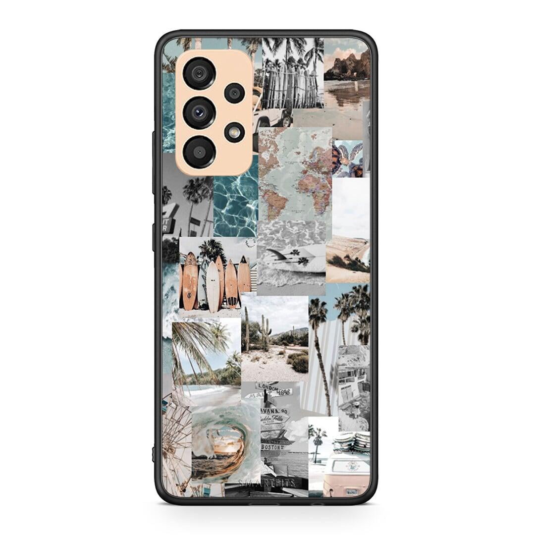 Samsung A33 5G Retro Beach Life Θήκη από τη Smartfits με σχέδιο στο πίσω μέρος και μαύρο περίβλημα | Smartphone case with colorful back and black bezels by Smartfits