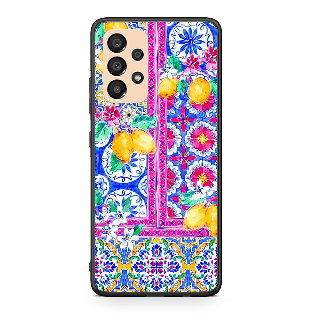 Samsung A33 5G Retro Spring θήκη από τη Smartfits με σχέδιο στο πίσω μέρος και μαύρο περίβλημα | Smartphone case with colorful back and black bezels by Smartfits