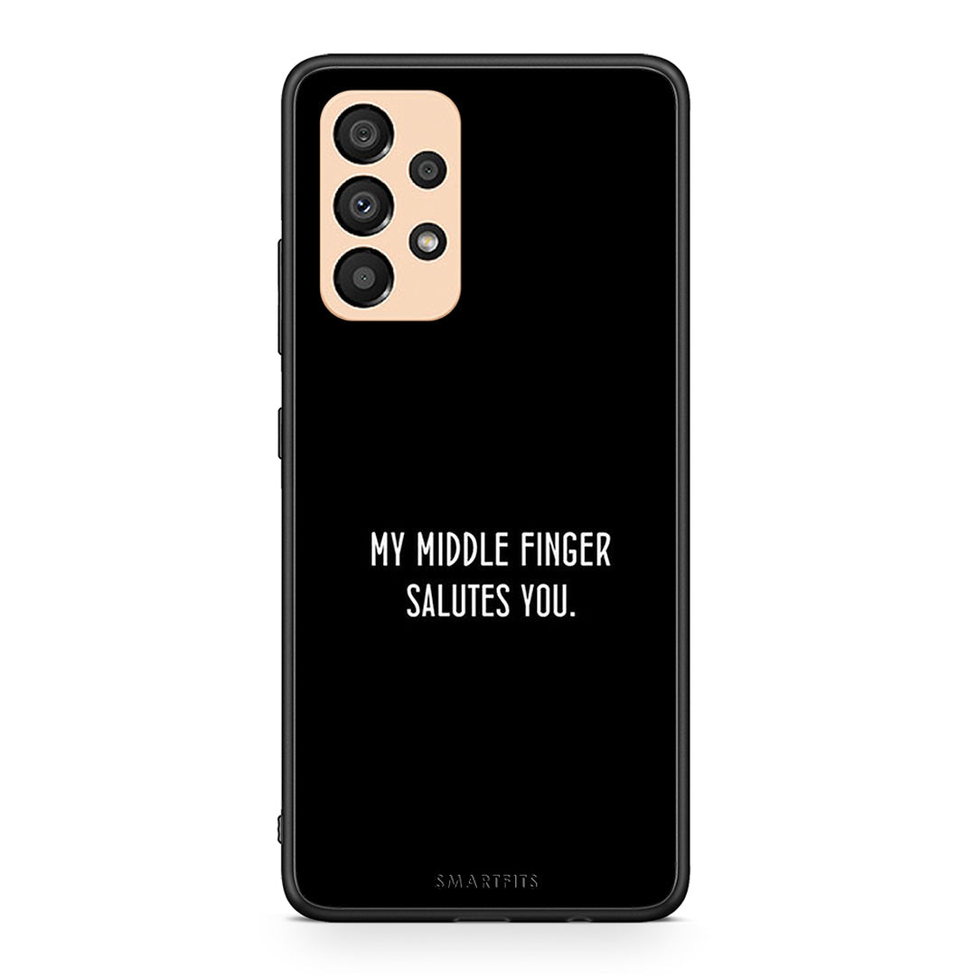 Samsung A33 5G Salute θήκη από τη Smartfits με σχέδιο στο πίσω μέρος και μαύρο περίβλημα | Smartphone case with colorful back and black bezels by Smartfits