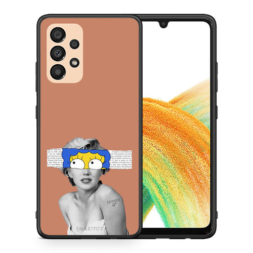 Θήκη Samsung A33 5G Sim Merilyn από τη Smartfits με σχέδιο στο πίσω μέρος και μαύρο περίβλημα | Samsung A33 5G Sim Merilyn case with colorful back and black bezels