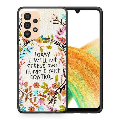 Θήκη Samsung A33 5G Stress Over από τη Smartfits με σχέδιο στο πίσω μέρος και μαύρο περίβλημα | Samsung A33 5G Stress Over case with colorful back and black bezels