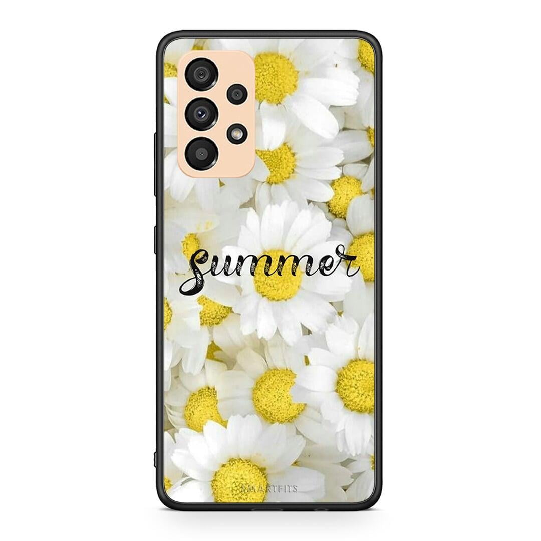 Samsung A33 5G Summer Daisies Θήκη από τη Smartfits με σχέδιο στο πίσω μέρος και μαύρο περίβλημα | Smartphone case with colorful back and black bezels by Smartfits