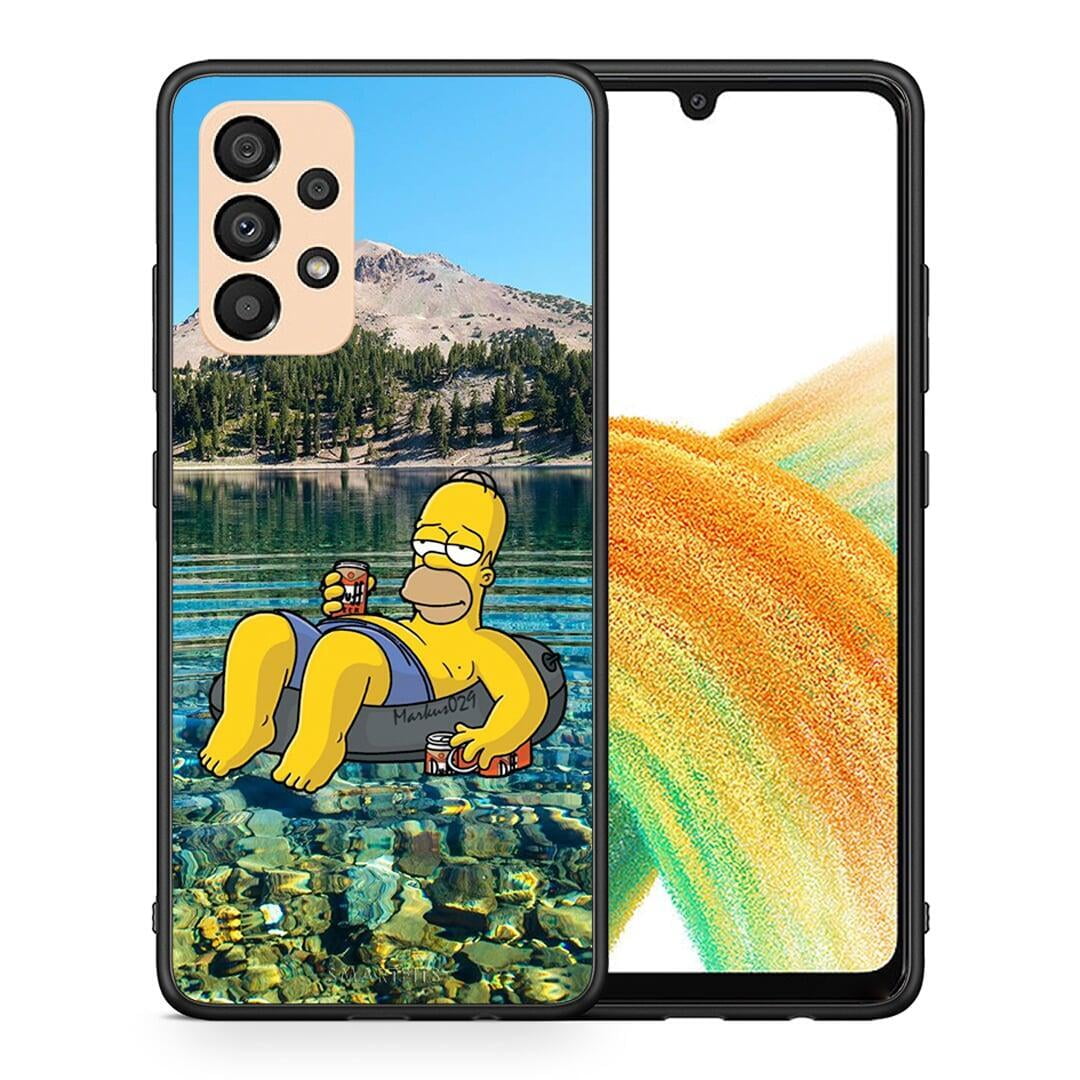 Θήκη Samsung A33 5G Summer Happiness από τη Smartfits με σχέδιο στο πίσω μέρος και μαύρο περίβλημα | Samsung A33 5G Summer Happiness case with colorful back and black bezels