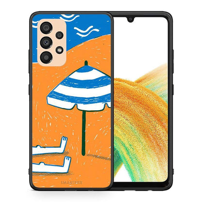 Θήκη Samsung A33 5G Summering από τη Smartfits με σχέδιο στο πίσω μέρος και μαύρο περίβλημα | Samsung A33 5G Summering case with colorful back and black bezels
