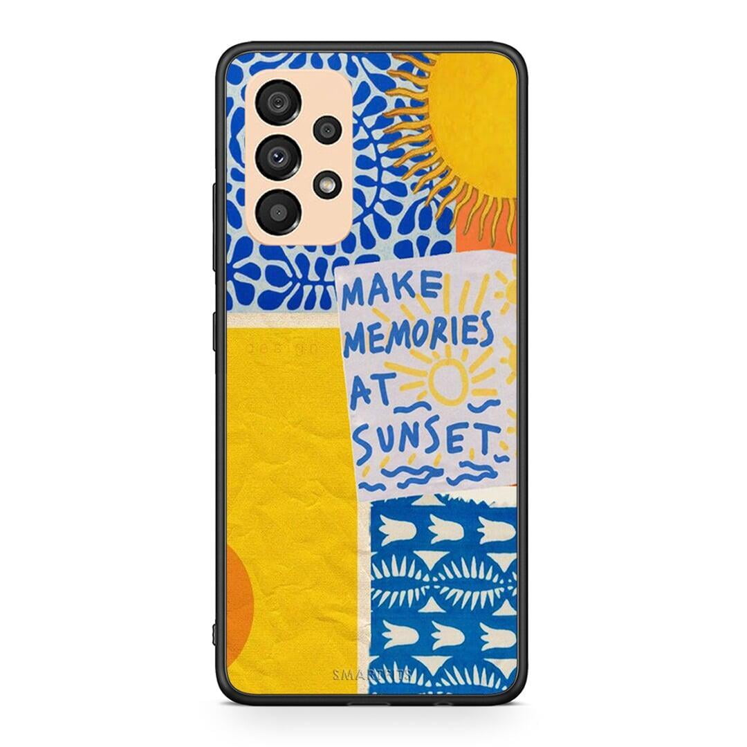 Samsung A33 5G Sunset Memories Θήκη από τη Smartfits με σχέδιο στο πίσω μέρος και μαύρο περίβλημα | Smartphone case with colorful back and black bezels by Smartfits