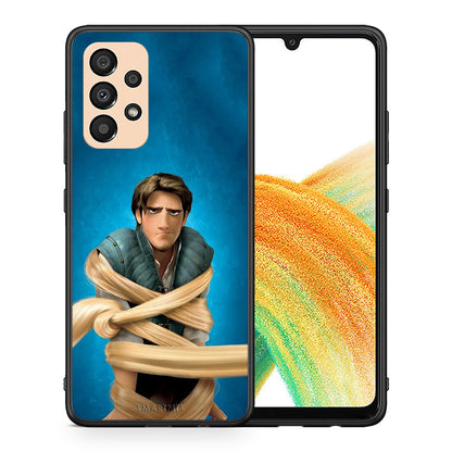 Θήκη Αγίου Βαλεντίνου Samsung A33 5G Tangled 1 από τη Smartfits με σχέδιο στο πίσω μέρος και μαύρο περίβλημα | Samsung A33 5G Tangled 1 case with colorful back and black bezels