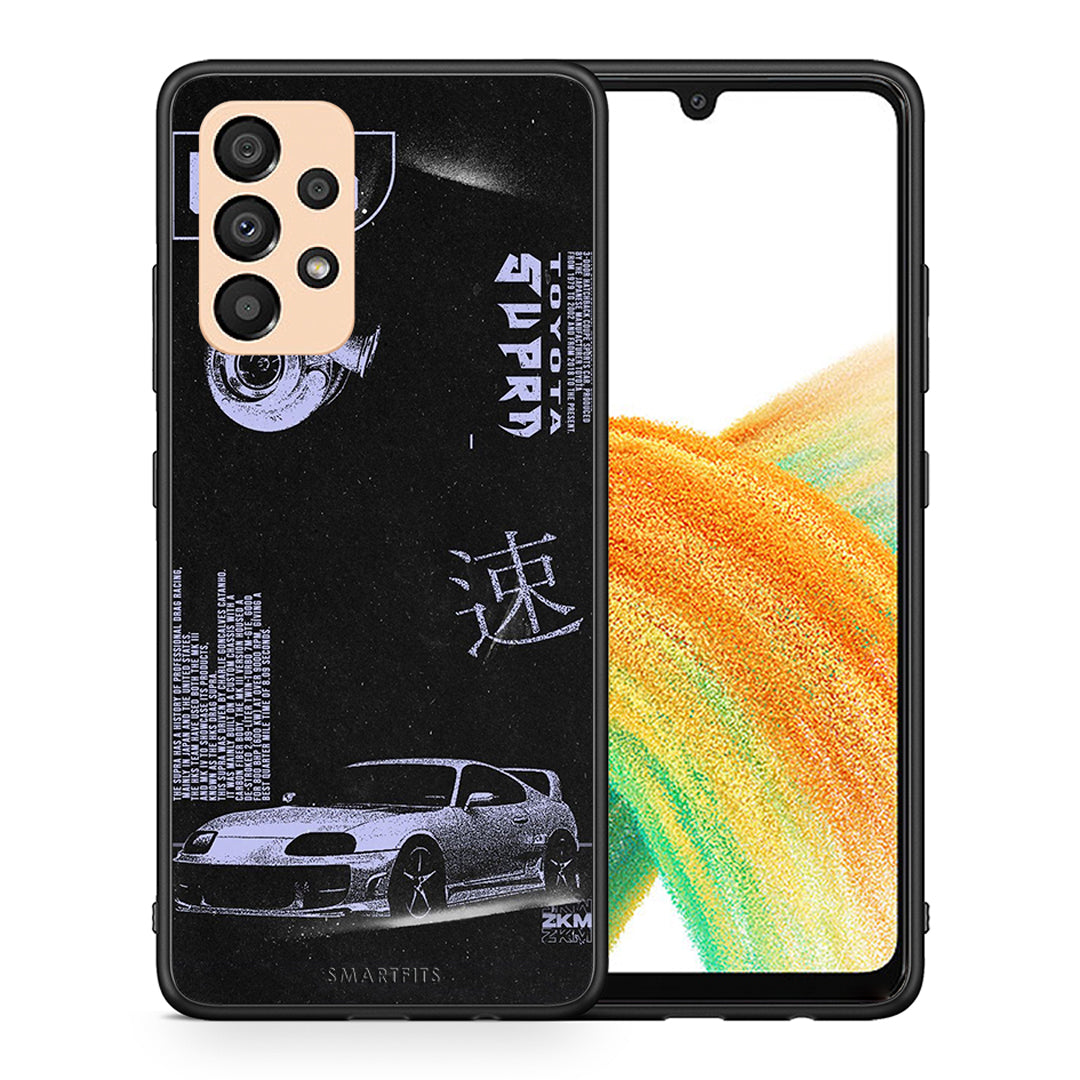 Θήκη Αγίου Βαλεντίνου Samsung A33 5G Tokyo Drift από τη Smartfits με σχέδιο στο πίσω μέρος και μαύρο περίβλημα | Samsung A33 5G Tokyo Drift case with colorful back and black bezels