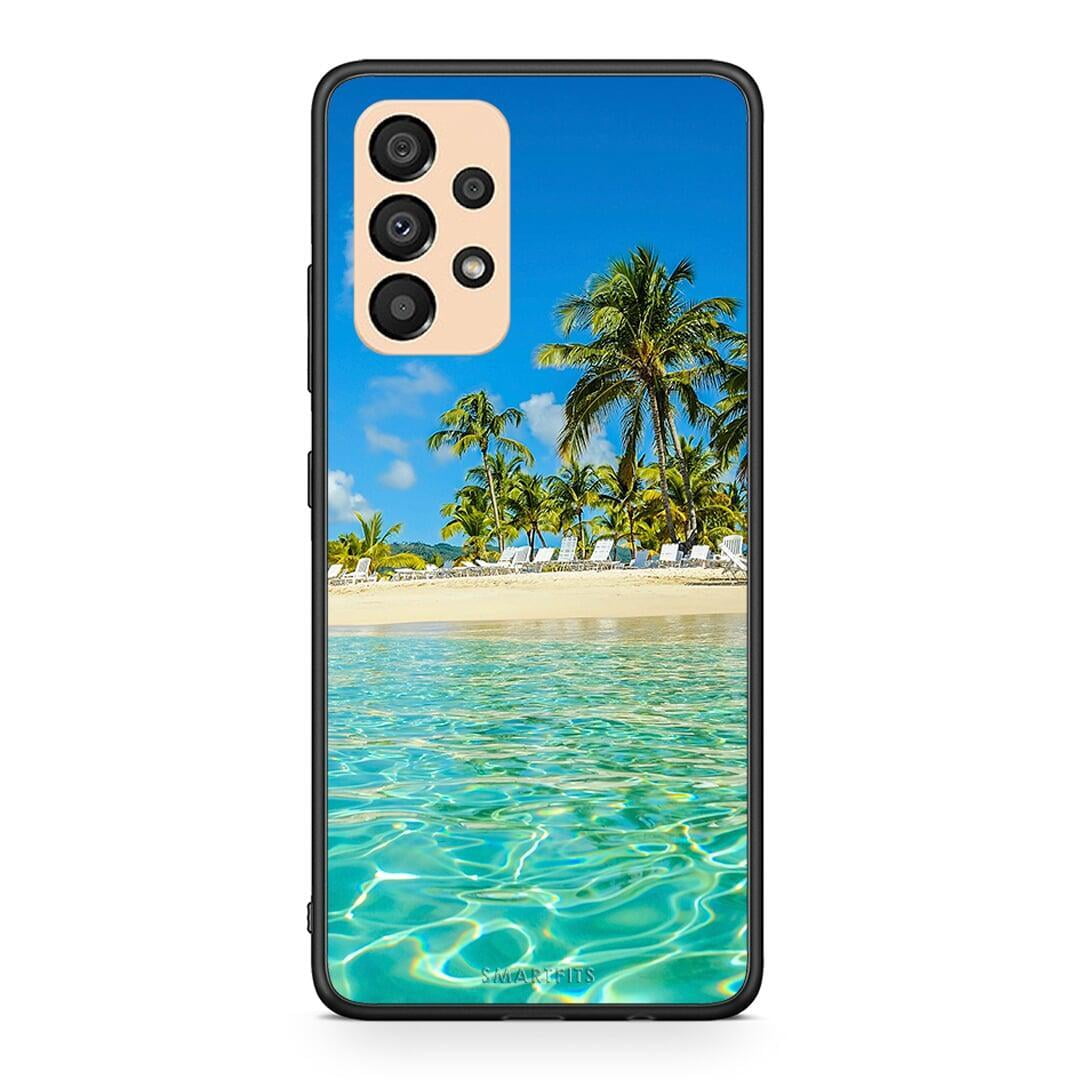 Samsung A33 5G Tropical Vibes Θήκη από τη Smartfits με σχέδιο στο πίσω μέρος και μαύρο περίβλημα | Smartphone case with colorful back and black bezels by Smartfits