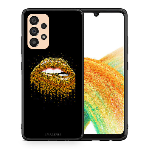 Θήκη Samsung A33 5G Golden Valentine από τη Smartfits με σχέδιο στο πίσω μέρος και μαύρο περίβλημα | Samsung A33 5G Golden Valentine case with colorful back and black bezels