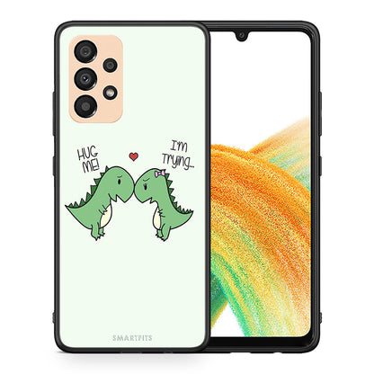 Θήκη Samsung A33 5G Rex Valentine από τη Smartfits με σχέδιο στο πίσω μέρος και μαύρο περίβλημα | Samsung A33 5G Rex Valentine case with colorful back and black bezels