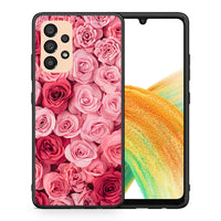 Thumbnail for Θήκη Samsung A33 5G RoseGarden Valentine από τη Smartfits με σχέδιο στο πίσω μέρος και μαύρο περίβλημα | Samsung A33 5G RoseGarden Valentine case with colorful back and black bezels