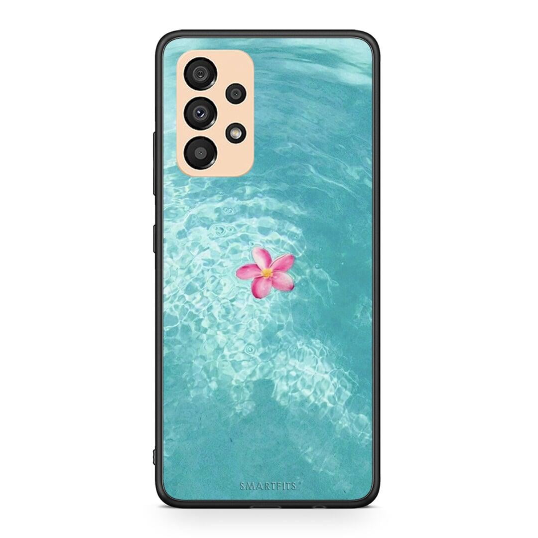 Samsung A33 5G Water Flower Θήκη από τη Smartfits με σχέδιο στο πίσω μέρος και μαύρο περίβλημα | Smartphone case with colorful back and black bezels by Smartfits