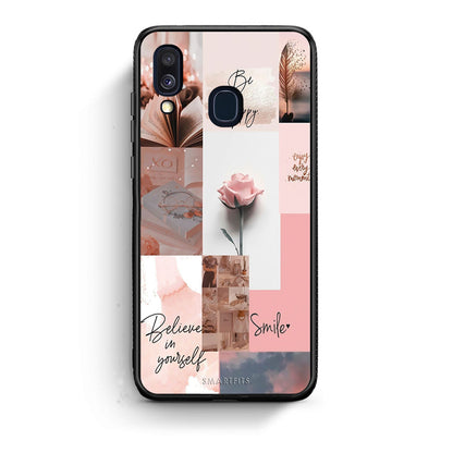 Samsung A40 Aesthetic Collage θήκη από τη Smartfits με σχέδιο στο πίσω μέρος και μαύρο περίβλημα | Smartphone case with colorful back and black bezels by Smartfits