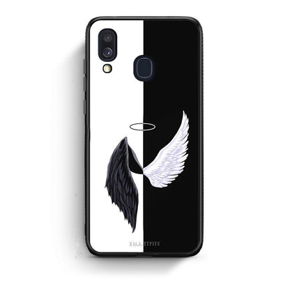 Samsung A40 Angels Demons θήκη από τη Smartfits με σχέδιο στο πίσω μέρος και μαύρο περίβλημα | Smartphone case with colorful back and black bezels by Smartfits