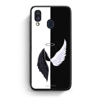 Thumbnail for Samsung A40 Angels Demons θήκη από τη Smartfits με σχέδιο στο πίσω μέρος και μαύρο περίβλημα | Smartphone case with colorful back and black bezels by Smartfits