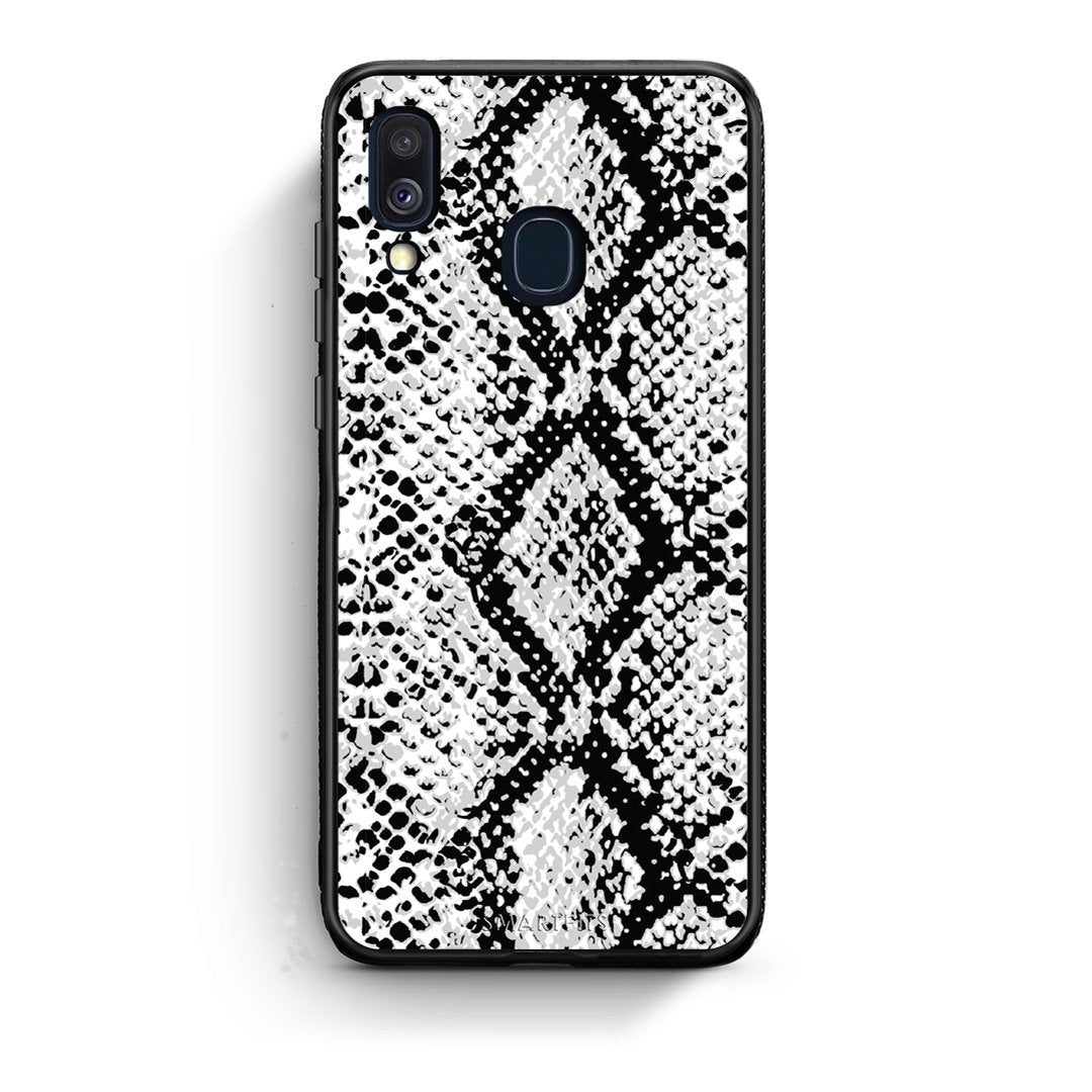 24 - Samsung A40  White Snake Animal case, cover, bumper
