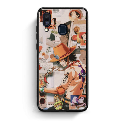 Samsung A40 Anime Collage θήκη από τη Smartfits με σχέδιο στο πίσω μέρος και μαύρο περίβλημα | Smartphone case with colorful back and black bezels by Smartfits