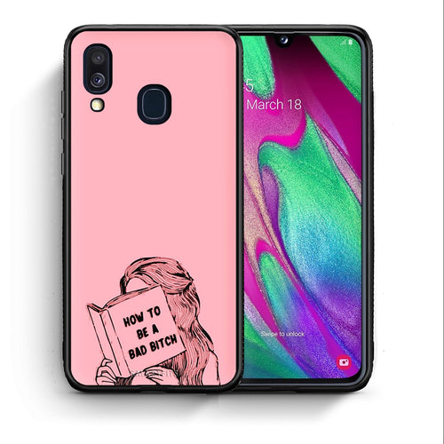 Θήκη Samsung A40 Bad Bitch από τη Smartfits με σχέδιο στο πίσω μέρος και μαύρο περίβλημα | Samsung A40 Bad Bitch case with colorful back and black bezels