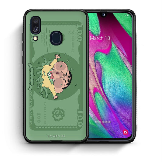 Θήκη Αγίου Βαλεντίνου Samsung A40 Big Money από τη Smartfits με σχέδιο στο πίσω μέρος και μαύρο περίβλημα | Samsung A40 Big Money case with colorful back and black bezels