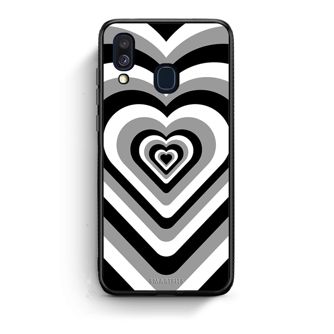 Samsung A40 Black Hearts θήκη από τη Smartfits με σχέδιο στο πίσω μέρος και μαύρο περίβλημα | Smartphone case with colorful back and black bezels by Smartfits