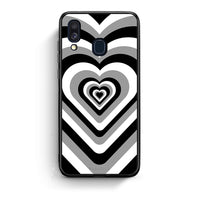 Thumbnail for Samsung A40 Black Hearts θήκη από τη Smartfits με σχέδιο στο πίσω μέρος και μαύρο περίβλημα | Smartphone case with colorful back and black bezels by Smartfits