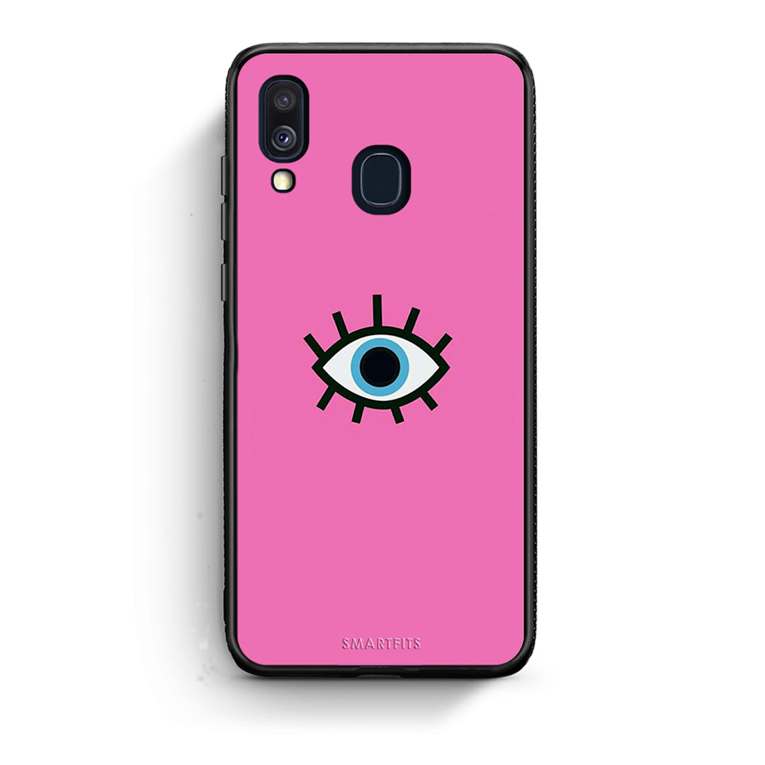 Samsung A40 Blue Eye Pink θήκη από τη Smartfits με σχέδιο στο πίσω μέρος και μαύρο περίβλημα | Smartphone case with colorful back and black bezels by Smartfits